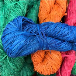 Rainbow Coloured Raffia Hank 250g Blue_2